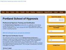 Tablet Screenshot of portlandschoolofhypnosis.com